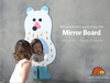 Cute Porcupine Baby Raccoon Mirror board with wall mounted